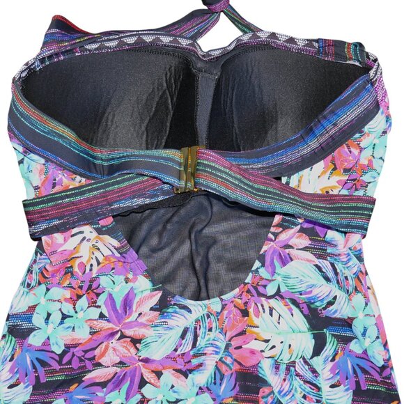 Size 16 Swimsuits For All One Piece Swimsuit Underwire Support Slimming Tummy - Picture 9 of 12